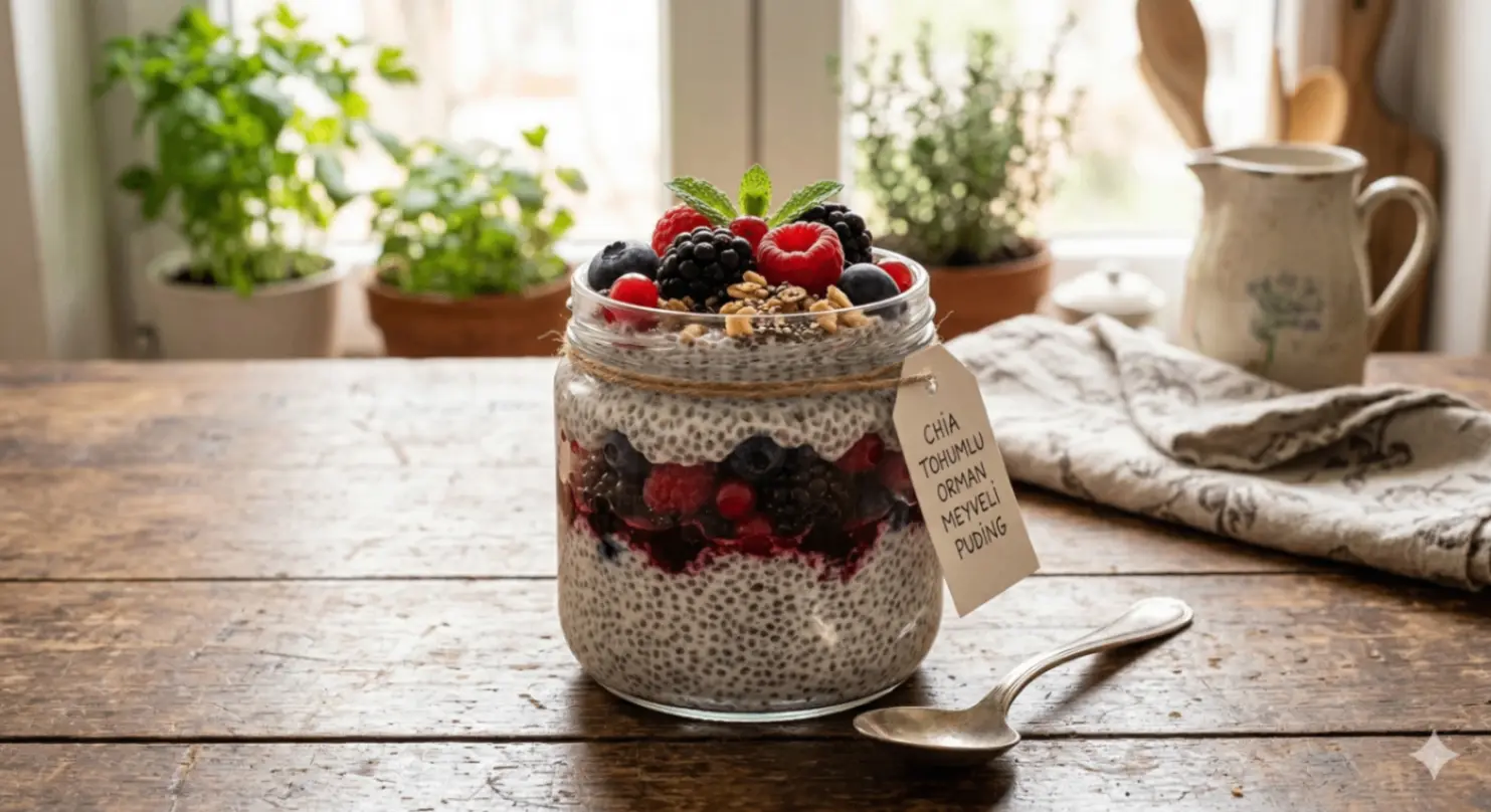 Chia Tohumlu Orman Meyveli Puding Chia Tohumlu Orman Meyveli Puding