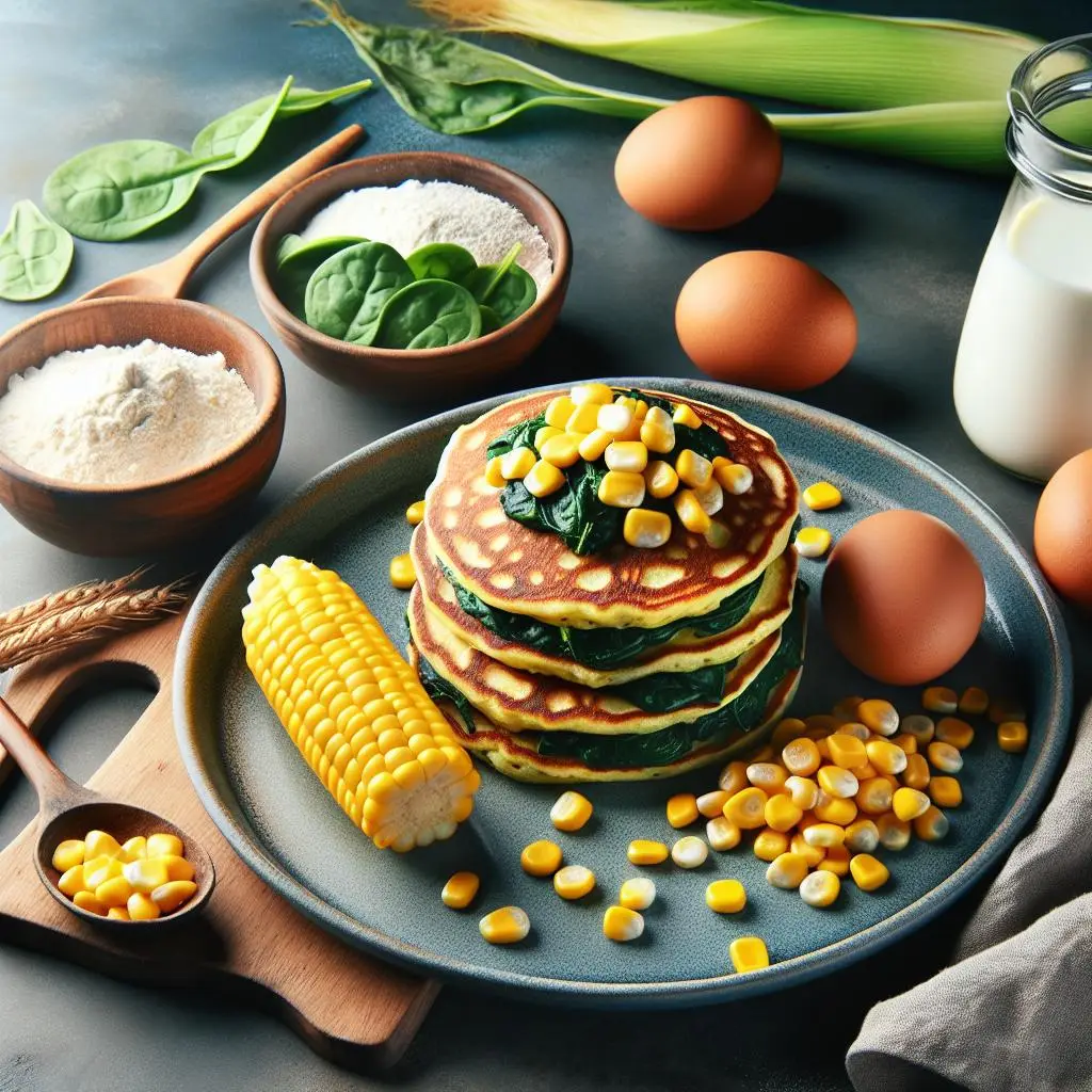 Mısırlı ve Ispanaklı Fit Kahvaltı Pankekleri Mısırlı ve Ispanaklı Fit Kahvaltı Pankekleri